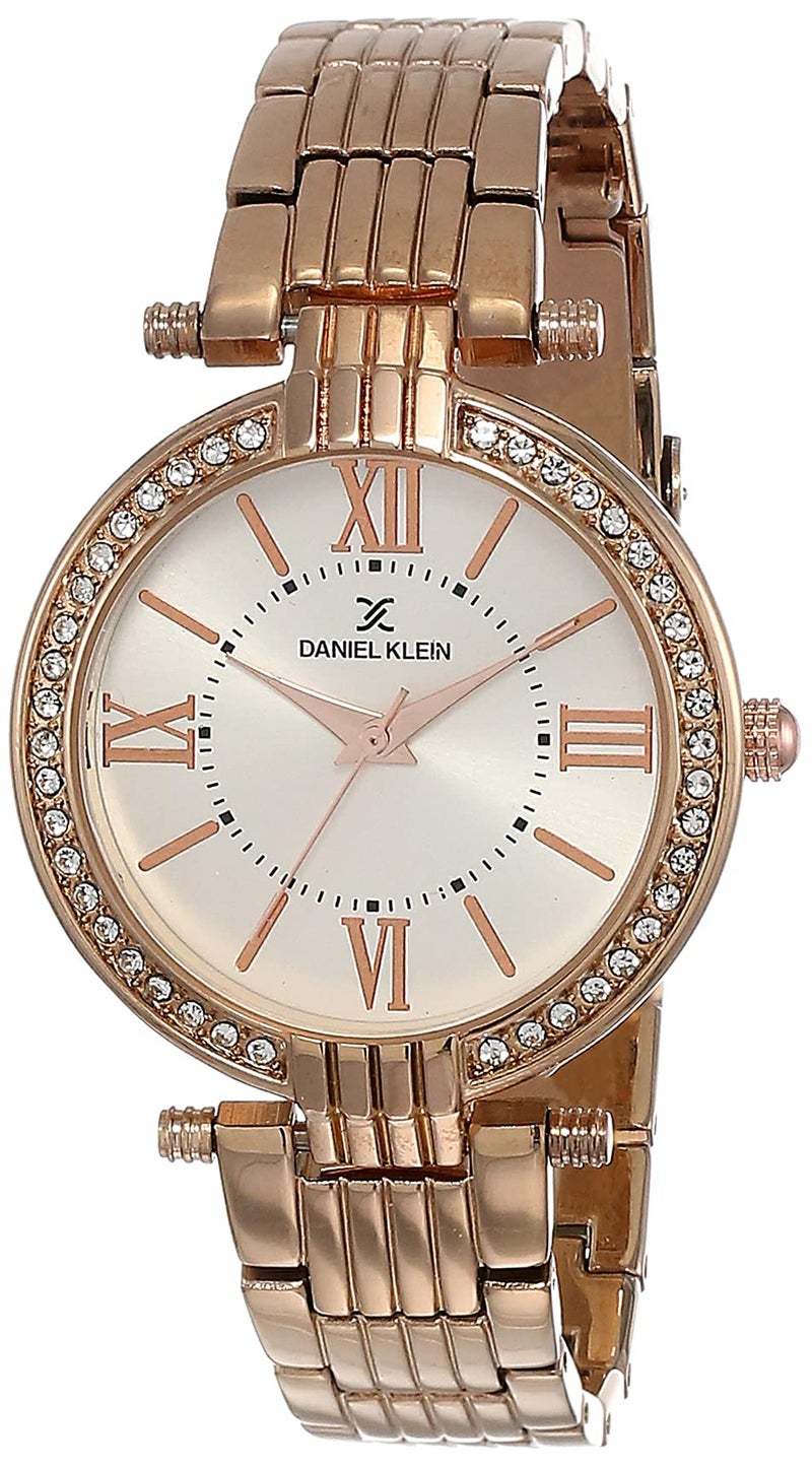 Daniel Klein Metal Analog Silver Dial Women's Watch-Dk11138-2 - Image 1