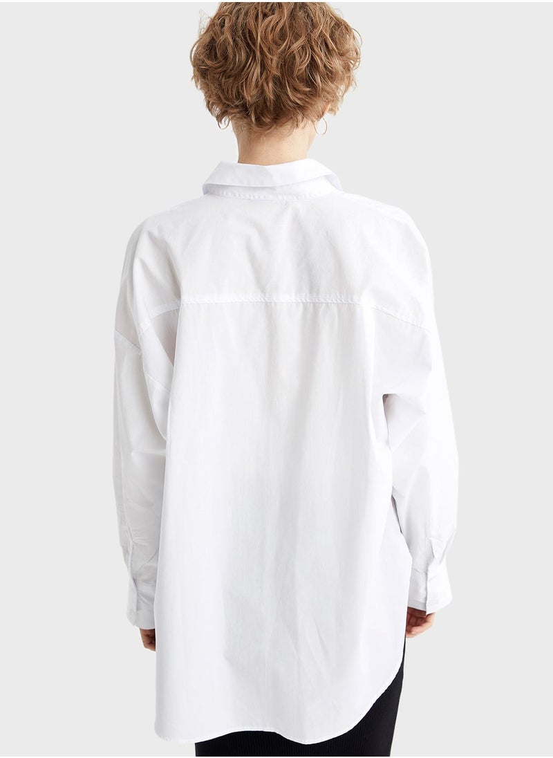 DeFacto - Oversize Fit Long Sleeve Shirt - Image 1