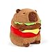 Ditucu Cute Hamburger Capybara Plush Burger Food Capibara Stuffed Animal Plushies Toys Hugging Gifts for Kids Brown 78 inch - Image 2