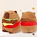 Ditucu Cute Hamburger Capybara Plush Burger Food Capibara Stuffed Animal Plushies Toys Hugging Gifts for Kids Brown 78 inch - Image 4