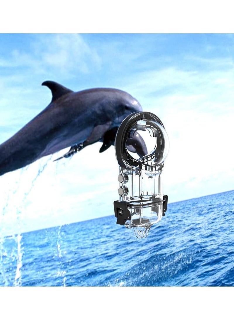 Waterproof Housing Case for Insta360 X3 Action Case, Double Lock Dive Protective Housing Shell WIth Bracket Mount Accessories, 30M Underwater Diving Protection - Image 2