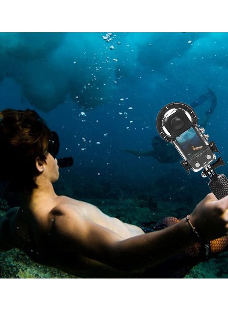 Waterproof Housing Case for Insta360 X3 Action Case, Double Lock Dive Protective Housing Shell WIth Bracket Mount Accessories, 30M Underwater Diving Protection - Image 5