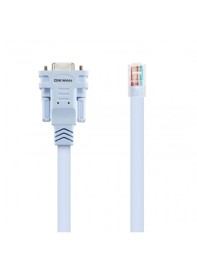 OIKWAN كابل OIKWAN DB9 إلى RJ45 لوحدة التحكم، متوافق مع أجهزة التوجيه والمحولات وجدران الحماية من سيسكو CAB-CONSOLE-RJ45 - Image 4