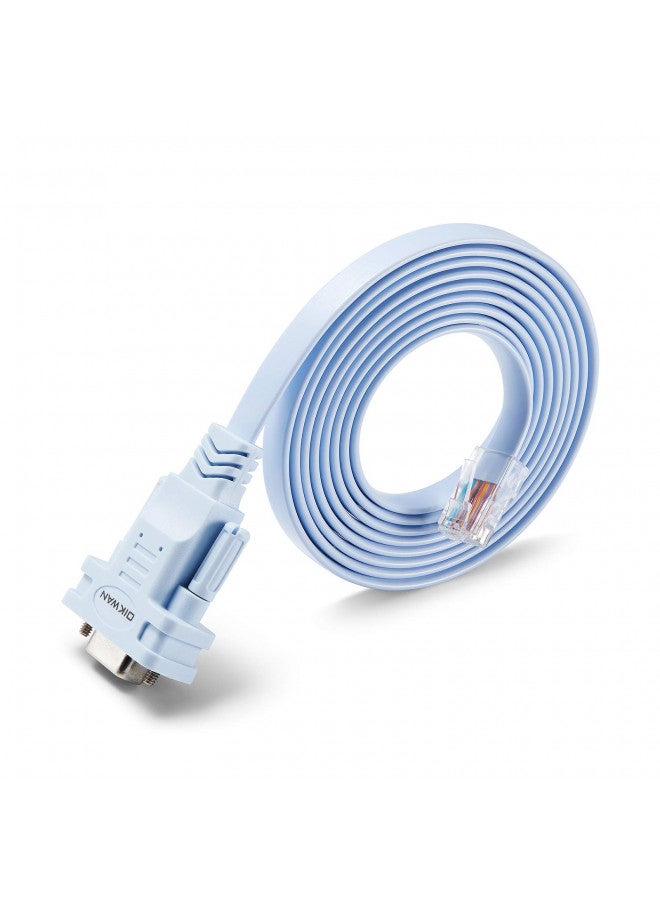 OIKWAN كابل OIKWAN DB9 إلى RJ45 لوحدة التحكم، متوافق مع أجهزة التوجيه والمحولات وجدران الحماية من سيسكو CAB-CONSOLE-RJ45 - Image 1