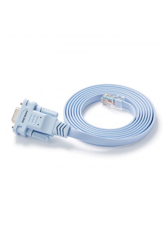 OIKWAN كابل OIKWAN DB9 إلى RJ45 لوحدة التحكم، متوافق مع أجهزة التوجيه والمحولات وجدران الحماية من سيسكو CAB-CONSOLE-RJ45 - Image 2