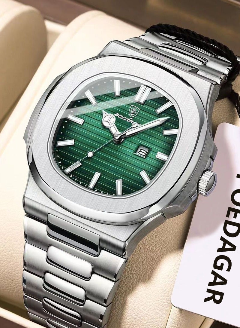 پوداجار ساعة الرجل ساعة رجالية مضيئة مقاومة للماء كوارتز - 41 ملم - Image 1