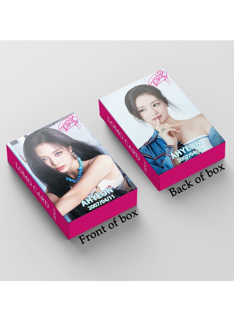 EHOME - 55Pcs BABYMONSTER AHYEON Photo Card Album  DRIP Lomo Card - Image 1