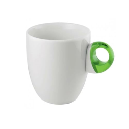 Guzzini Everyday Mug with Handle - Acid Green, Porcelain & Plastic - BPA-Free Microwave & Dishwasher Safe, Novelty Coffee Mug, Tea Cup, Juice, Water Cup - Daily Use All Occasions - Image 1
