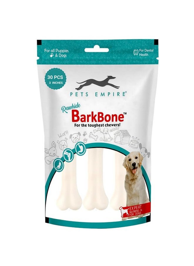 Pets Empire Rawhide Bone for Dogs | Pack of 3inch 30pcs | Rawhide Pressed Chew Stick Young Adult Dog Treat & Dog Food | Dog Treats for Medium Breeds Size Dogs