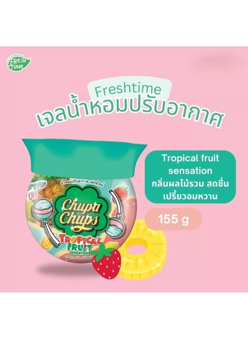 Chupa Chups Tropical Fruit Sensation Air Freshener 155g | Long-Lasting Fruity Gel Air Freshener for Home, Office & Car | Odor Eliminator - Image 3