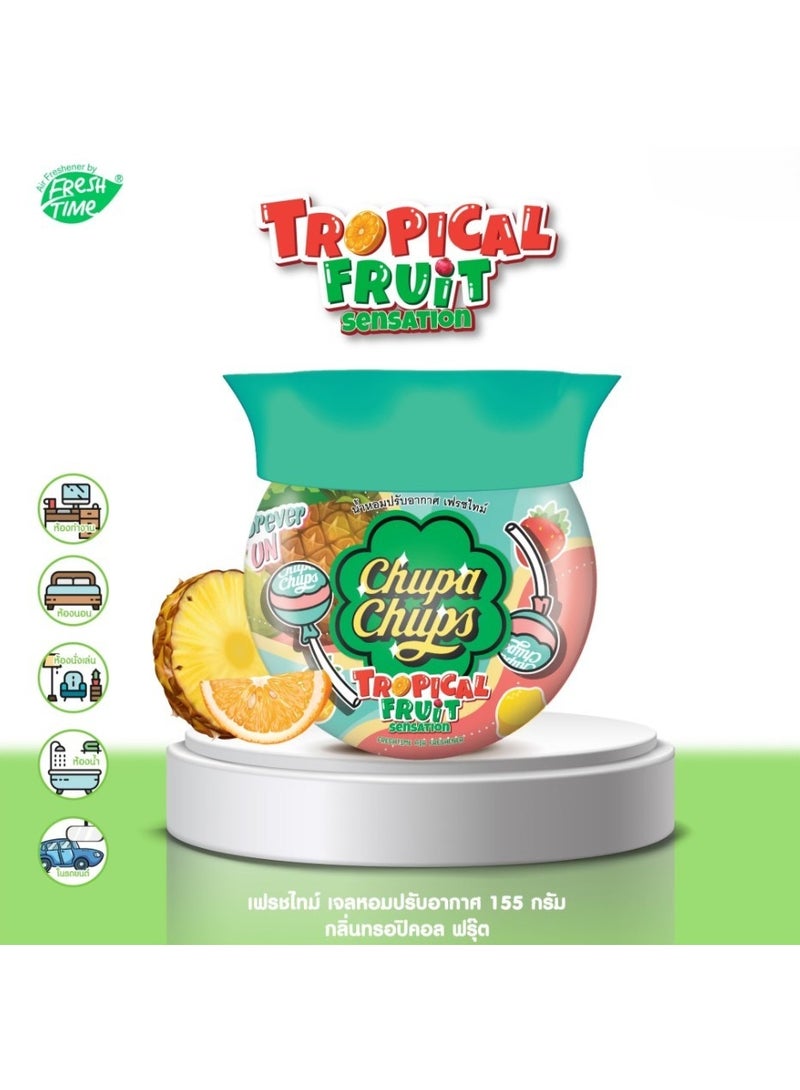 Chupa Chups Tropical Fruit Sensation Air Freshener 155g | Long-Lasting Fruity Gel Air Freshener for Home, Office & Car | Odor Eliminator - Image 4