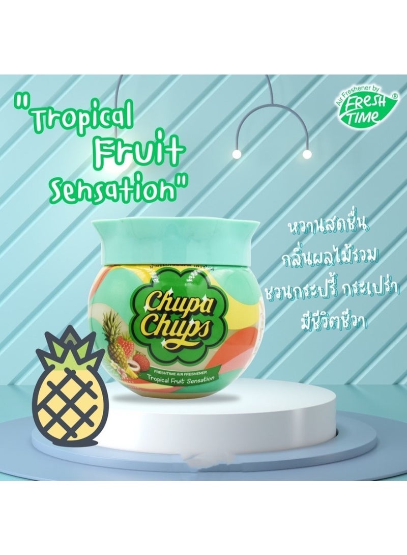 Chupa Chups Tropical Fruit Sensation Air Freshener 155g | Long-Lasting Fruity Gel Air Freshener for Home, Office & Car | Odor Eliminator - Image 5