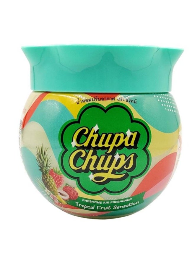 Chupa Chups Tropical Fruit Sensation Air Freshener 155g | Long-Lasting Fruity Gel Air Freshener for Home, Office & Car | Odor Eliminator - Image 1