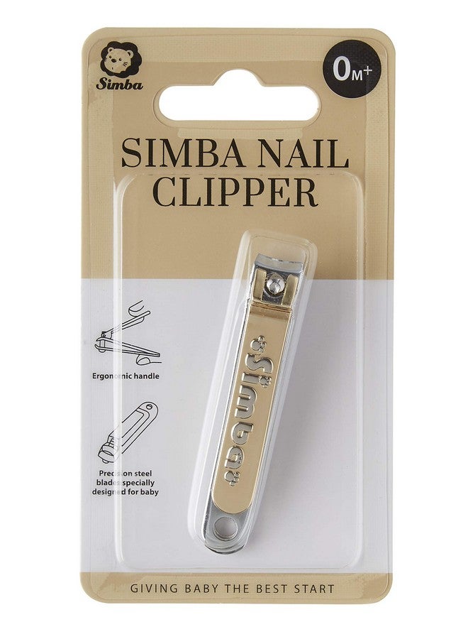Simba Gold-Plated Carbon Steel Baby Nail Clipper with Built-in Nail File - Image 4