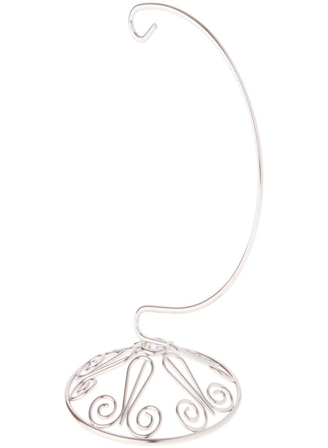 Bard's Ornate Silver Ornament Stand, Small, 6" H x 4" W x 4" D - Image 1