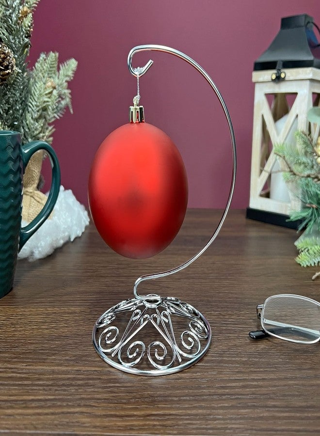 Bard's Ornate Silver Ornament Stand, Small, 6" H x 4" W x 4" D - Image 5