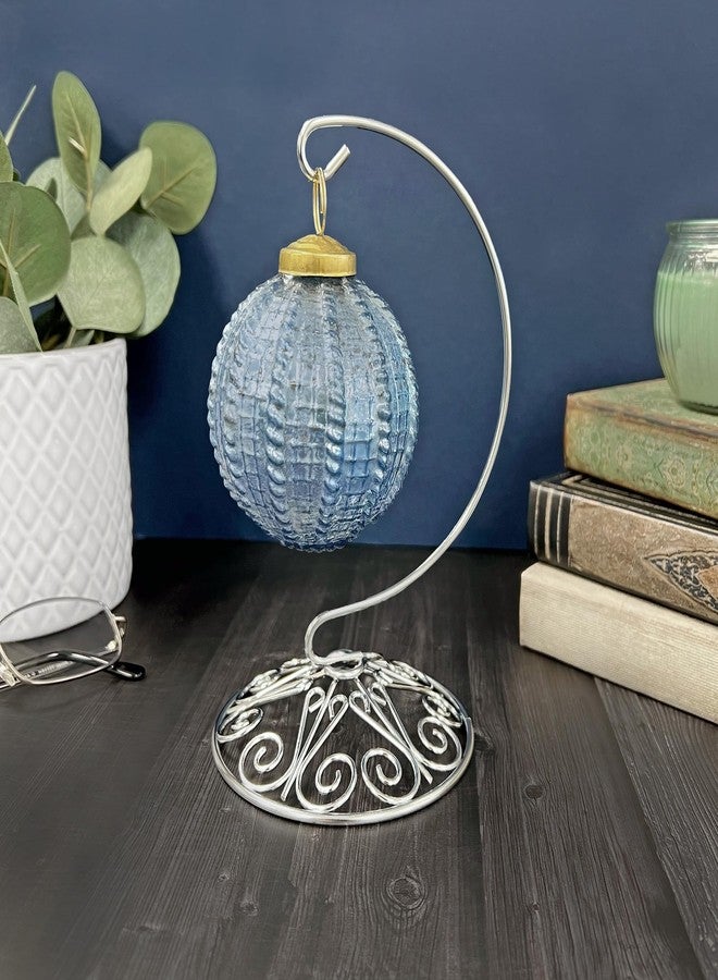 Bard's Ornate Silver Ornament Stand, Small, 6" H x 4" W x 4" D - Image 3