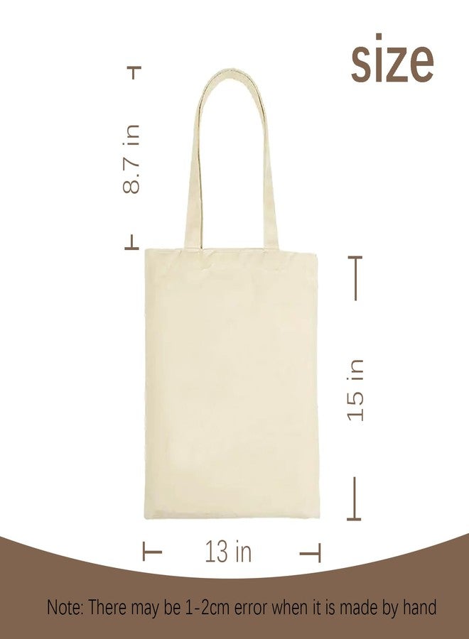 ORJ Sublimation blank canvas bags bulk,Polyester Tote Bags for Sublimation, 6 PCS 13 x 15 Inch Blank Canvas Tote Bags DIY custom Shopping Bag - Image 4