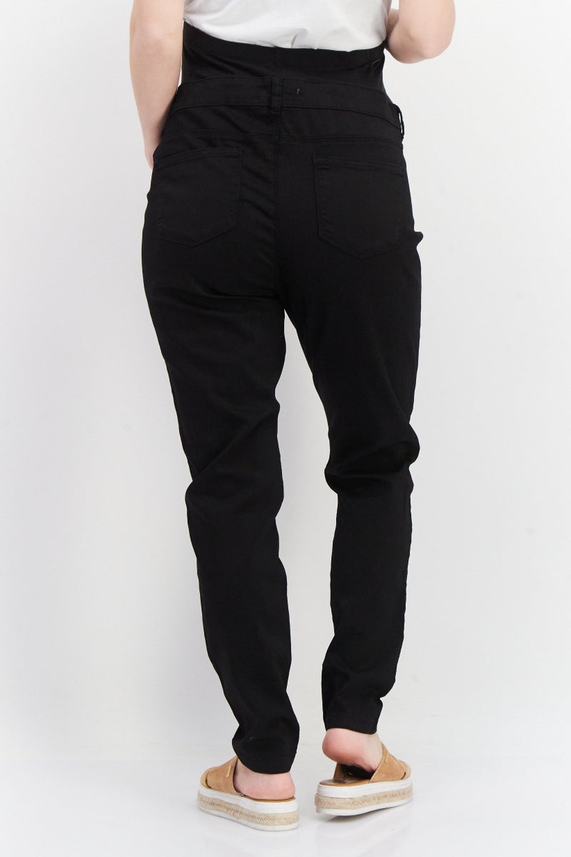 DOROTHY PERKINS Maternity Regular Fit High Rise Stretchable Denim, Black  - Image 4