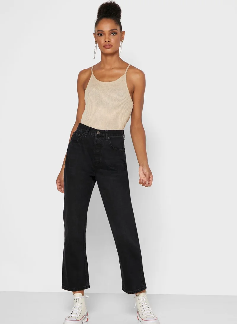 TOPSHOP High Waist Straight Jeans