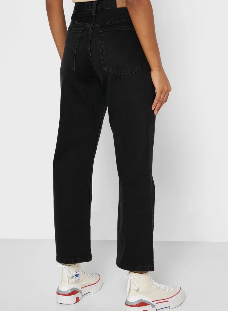 TOPSHOP High Waist Straight Jeans