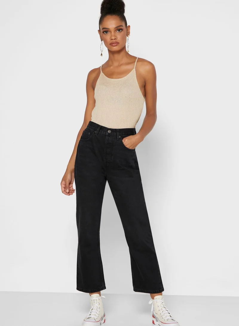 TOPSHOP High Waist Straight Jeans