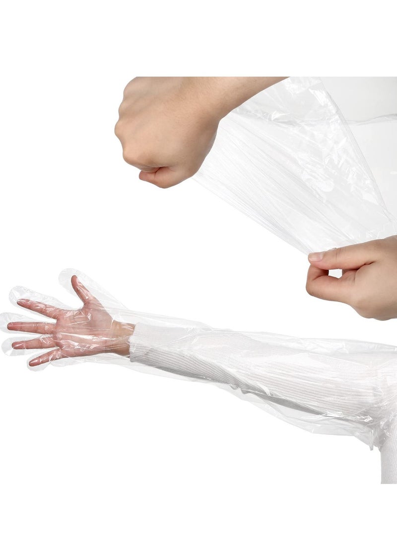 Y&D Disposable Field Dressing Gloves, 50 Pcs Veterinary Gutting Long Arm Gloves for Deer Gardening Painting Full  - Image 1