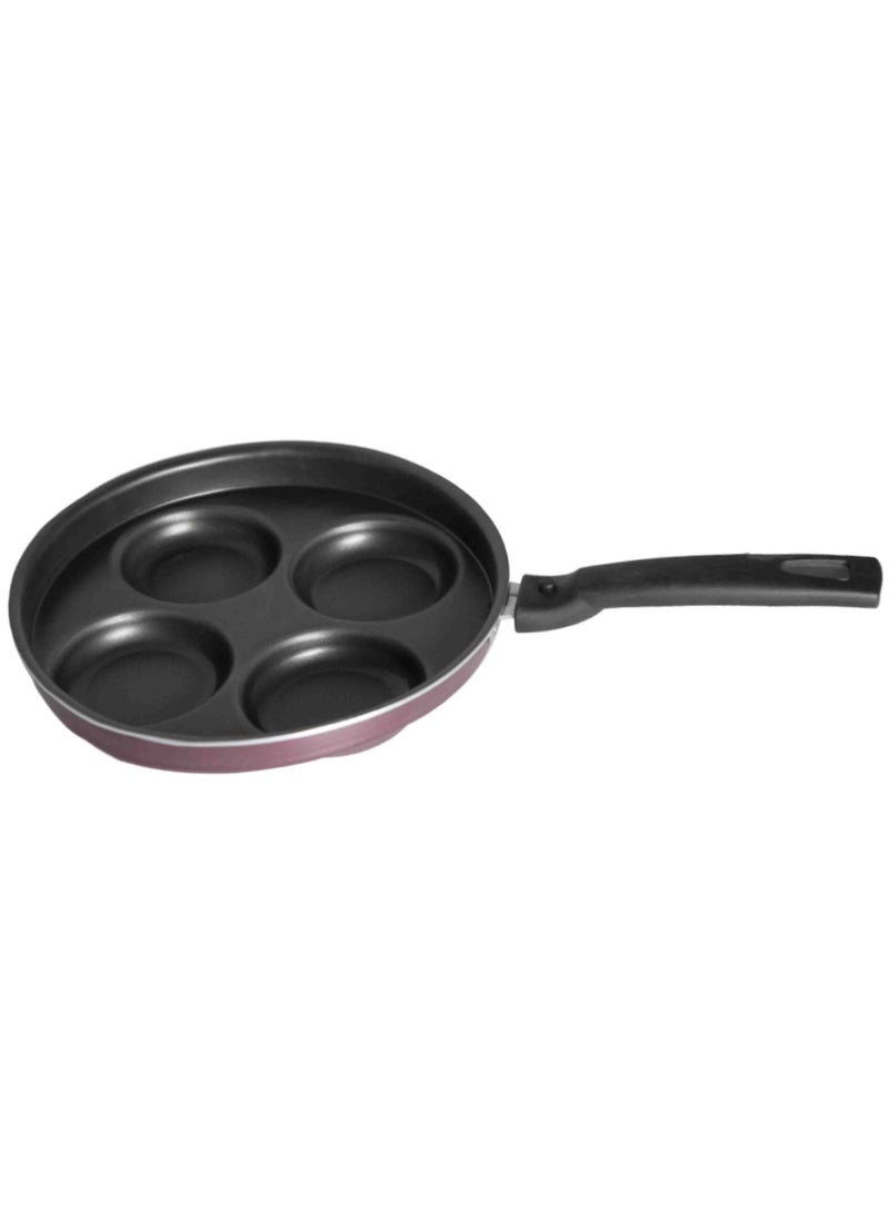 Newfloon Egg Fry Pan, Nonstick Pancake Pan 4 Cup Breakfast Omelette Pan, Pancake Omelette Pan Egg Pan Aluminum Cookware for Gas Stove