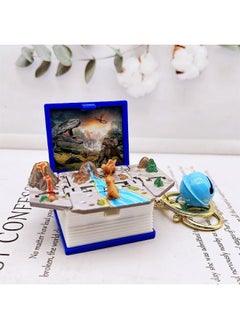 NIBEMINENT Pop Up 3D Mini Dinosaurs Keychain Toys, Anxiety Stress Relief Dino Hand Toys, Sensory Toys, Birthday Gifts Goody Bag Filler, Purse and Backpack Keychain Fidget Toys for for Kids 
