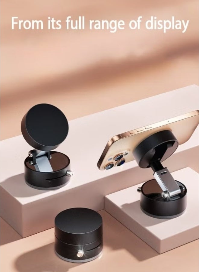 TSYO For Magnetic Car Phone Mount – Vacuum Suction Foldable Dashboard Holder, Universal 4.7-7 Inch Smartphones, 360 Adjustable, Strong Magnetic Grip, Durable Aluminum Alloy - Image 2
