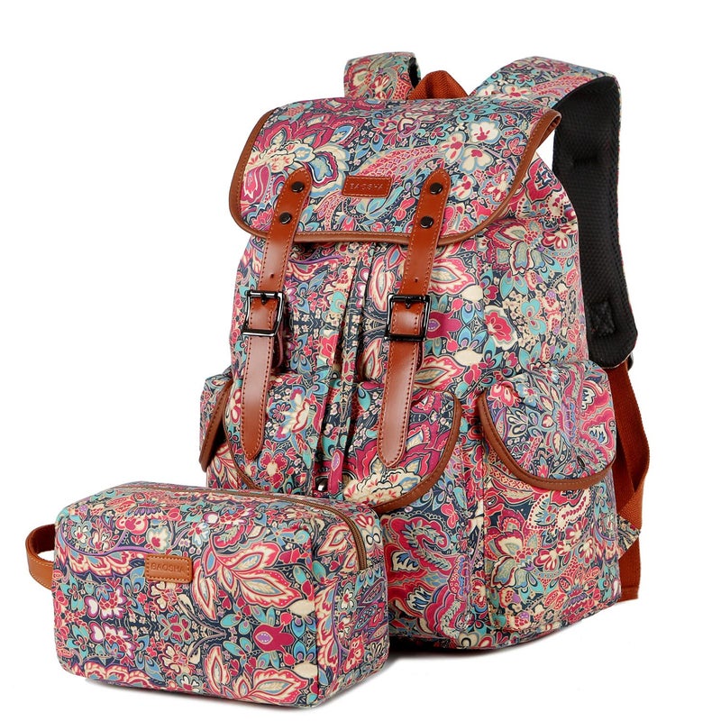 Baosha Large Women Laptop Backpack 15.6 inch Computer Backpack Travel Hiking Backpack With Free Toiletry bag CN-01 (HS) - Image 1