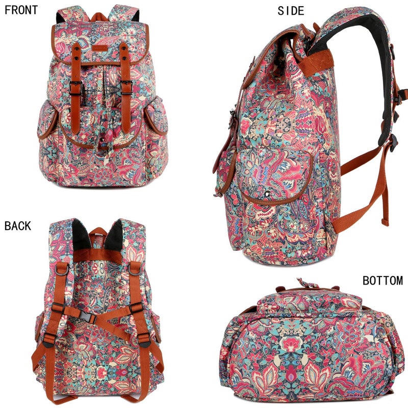 Baosha Large Women Laptop Backpack 15.6 inch Computer Backpack Travel Hiking Backpack With Free Toiletry bag CN-01 (HS) - Image 3