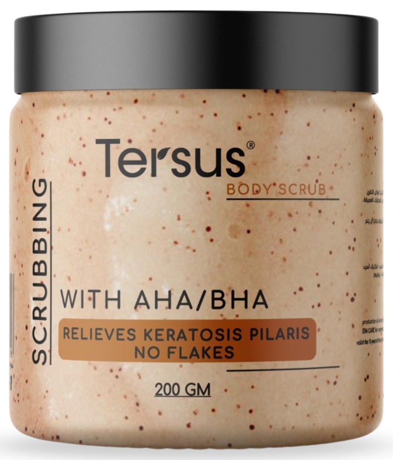 Tersus Body Scrub with AHA/BHA – Relieves Keratosis Pilaris – Reduces Flaking 200gm - Image 1