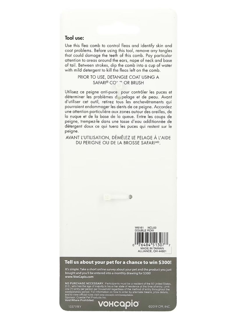 Safari - Safari Double Row Flea Comb for Dogs 1 Comb - Image 1