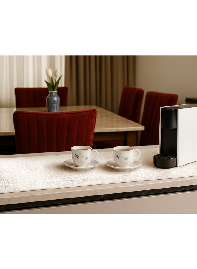  انتكس بيت الستائر مفرش طاولة مستطيل من الكتان من INtex Home DAS Design مناسب لطاولات الاستقبال وغرف المعيشة والمطبخ - تصميم أنيق لديكور المنزل - مجموعة من قطعة واحدة - Image 4