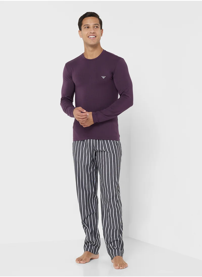 امبوريو ارماني L/SLEEVE CREW NECK T-SHIRT