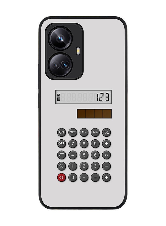 Stylizedd Rugged Black edge case for Realme 10 Pro Plus 5G Slim fit Soft Case Flexible Rubber Edges Anti Drop TPU Gel Thin Cover -  Calc (White) - Image 1