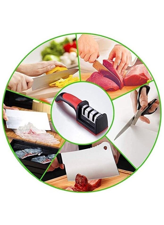 MahMir - MahMir Premium Non-slip Base and Ergonomic Design Knife Sharpener for Sharpening and Polishing Kitchen Knives with Easy Manual Sharpening for Straight Knives Perfect for Household - Image 1