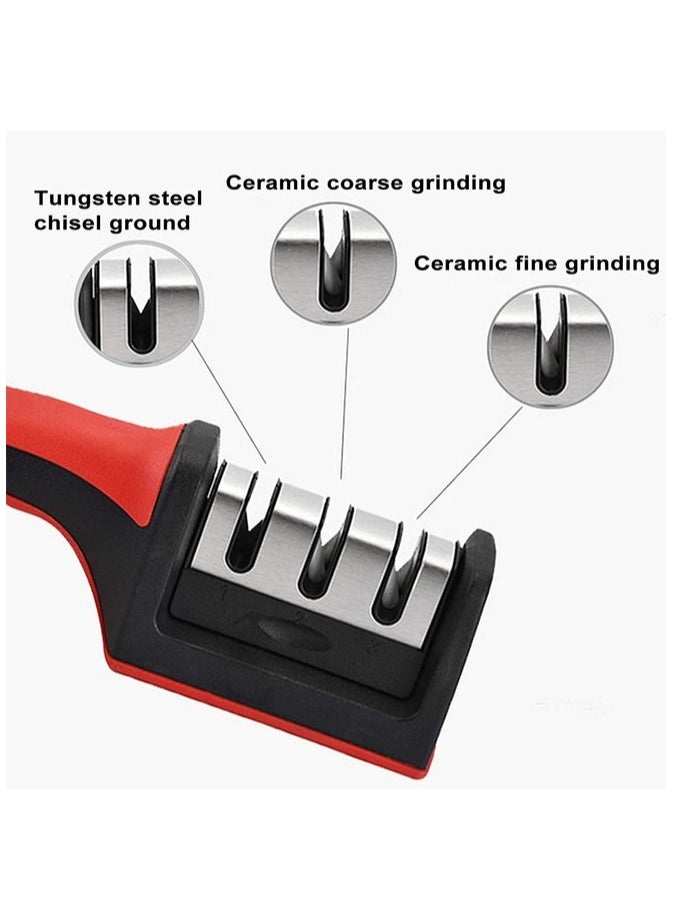 MahMir - MahMir Premium Non-slip Base and Ergonomic Design Knife Sharpener for Sharpening and Polishing Kitchen Knives with Easy Manual Sharpening for Straight Knives Perfect for Household - Image 1