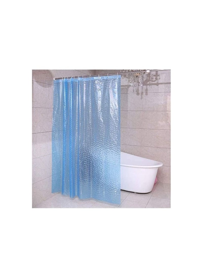 Spaceshoop Shower Curtain Bathroom Screen Thickened 3D Transparent Waterproof with Hooks EVA Home Supplies 180 * 180cm Burgundy  - Image 3