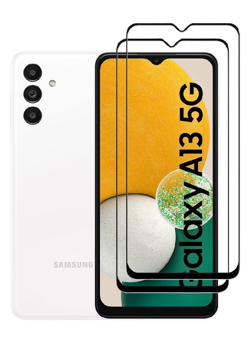 AINA 2 Pieces Tempered Glass Screen Protector 5D Designed For Samsung Galaxy A13 5G Full Glue Edge to Edge Full Screen Coverage And Bubble Free - Image 1