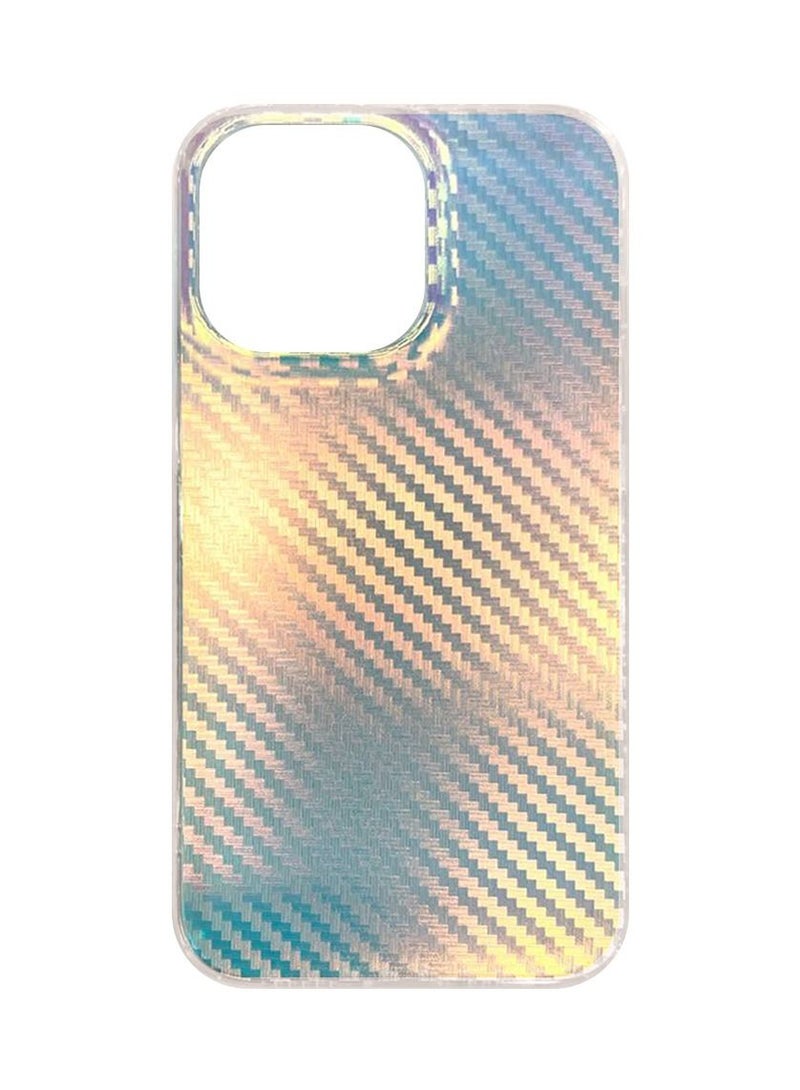 JOWAY iPhone 13 Pro Holographic Abstract Art Case Cover Gradient Rainbow Color Effect Aesthetic Painting Carbon Fiber Pattern Back Cover  - Image 2