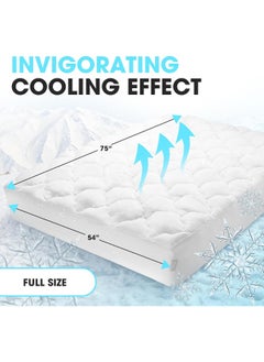 Cheer Collection Cheer Collection Ultra Plush Eco-friendly Hypoallergenic Bamboo Fitted Mattress Topper - Full  - Image 3