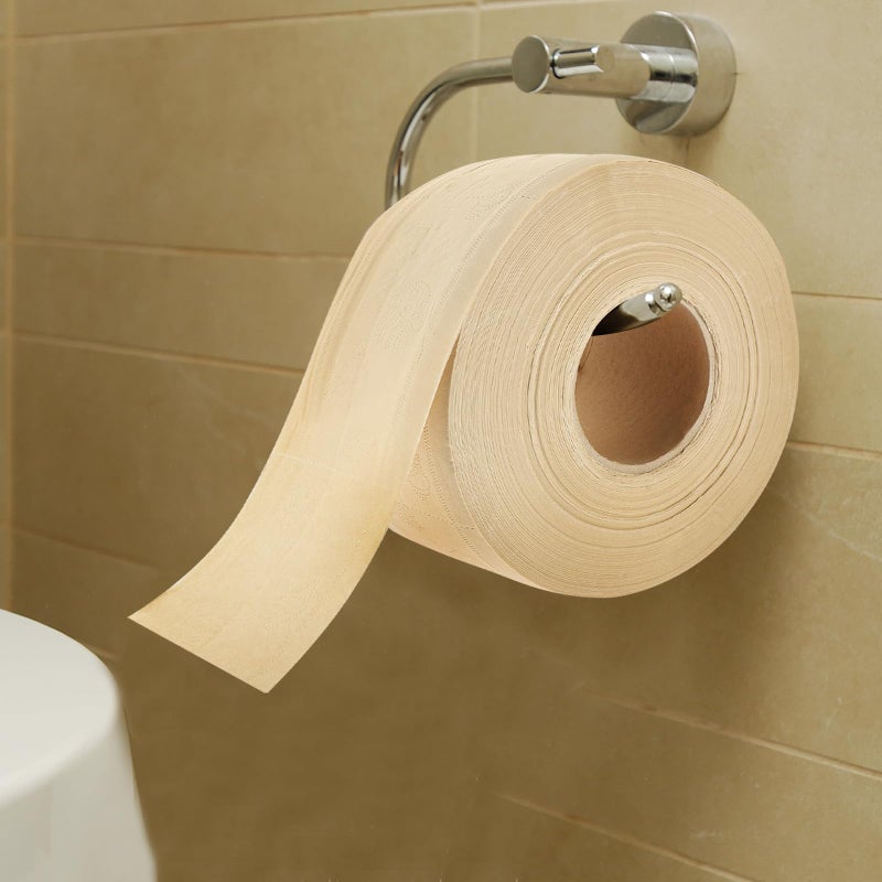 Unbleached Soft Extra Large Toilet Paper Roll 21cm x 9cm for Home Office Workshop - Image 4