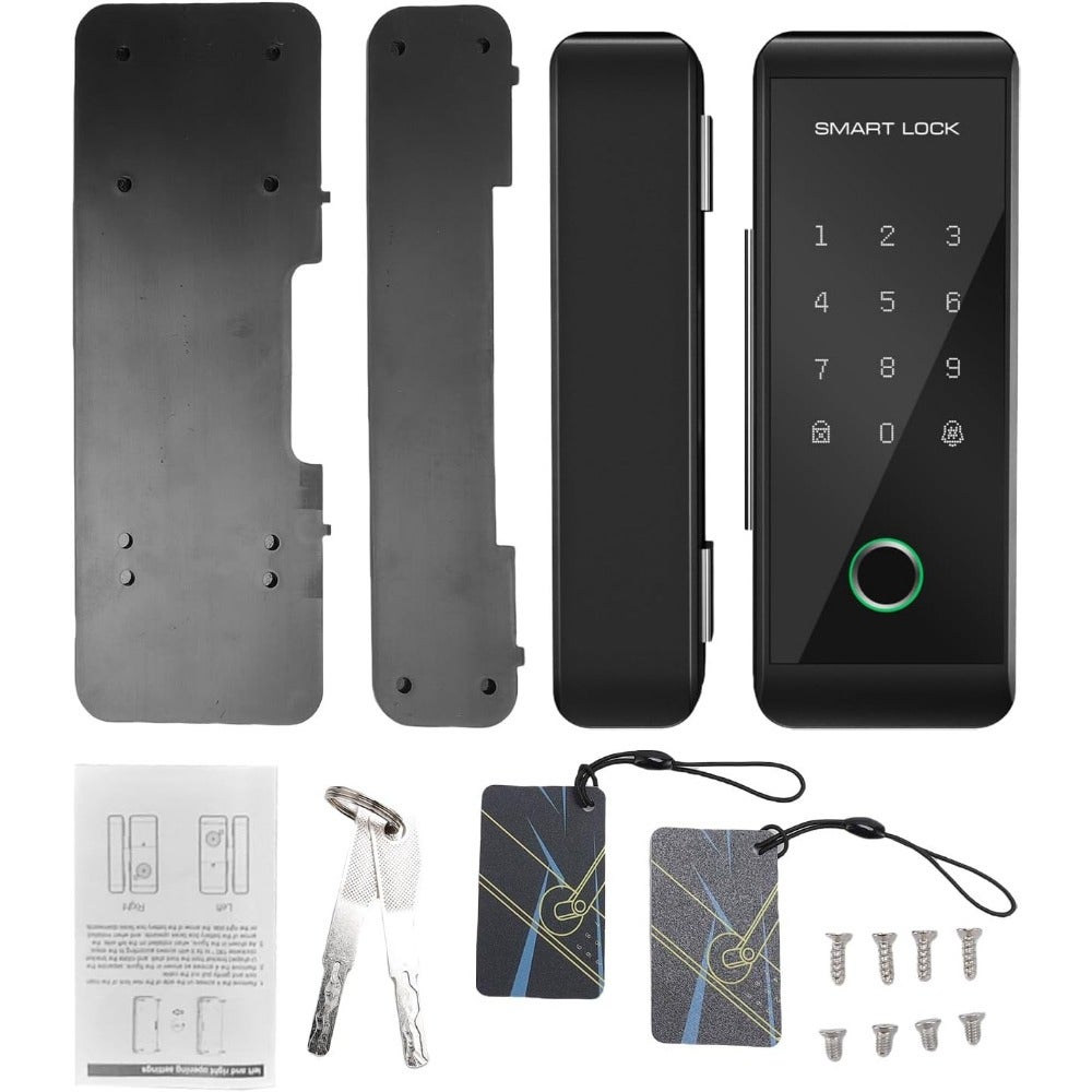 WiFi Smart Lock, Push Pull Fingerprint Keyless Entry Door Lock with TY APP Remote Control for Glass Metal Wood Door, Smart Door Lock with Keypad