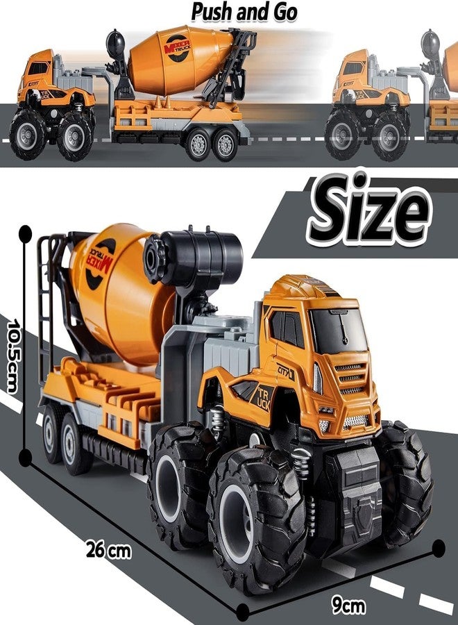 SELLFUN Cement Mixer Truck Metal Toys Alloy Diecast Truck Set Toy Diecast Miniature Car Model Best Birthday Gift for Kids - Image 2