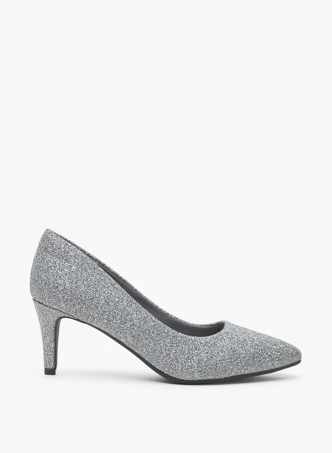 فلورا بيلا Women's Textured Slip-On Pumps with Cone Heels