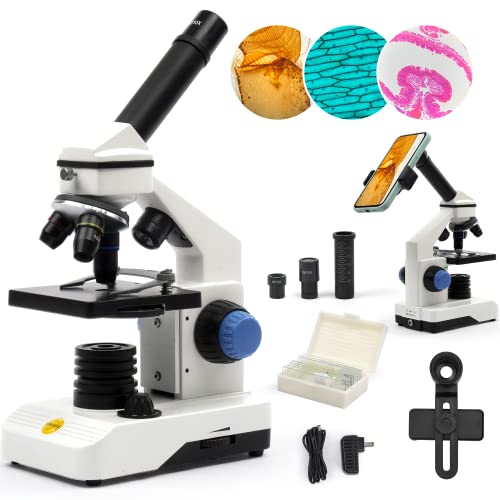SWIFT Compound Monocular Microscope Kit Microscope for Adults Students Beginners,80X-2000X STEM Kit with All Metal Body Microscope, Carrying Box for School Laboratory Home Education SS121 - Image 1