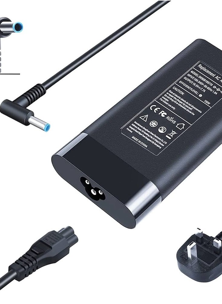 JSBazar HP 19.5V 7.7A 150W Laptop Replacement Adapter, 4.5mm*3.0mm Pin Connector, 100V-240V 50/60hz Input Voltage, Wide HP Laptop Compatibility 