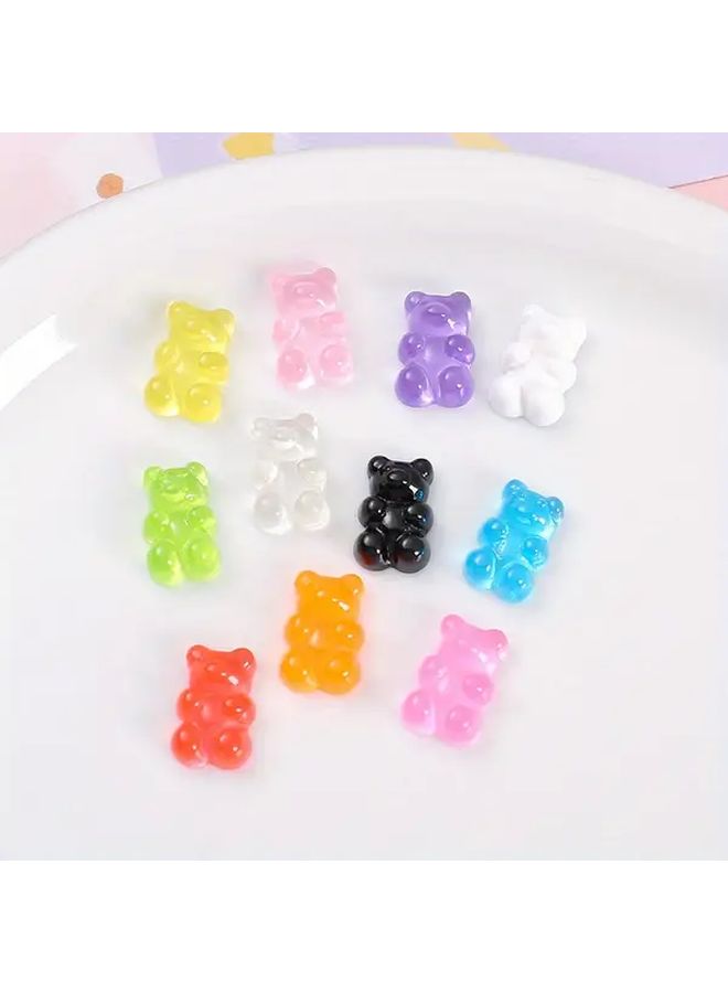 Yellow Resin Bear Charms Set 15Pcs For Jewelry Making DIY Craft - Image 4